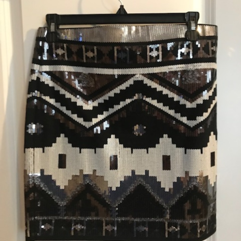 Express Sequin Mini Skirt